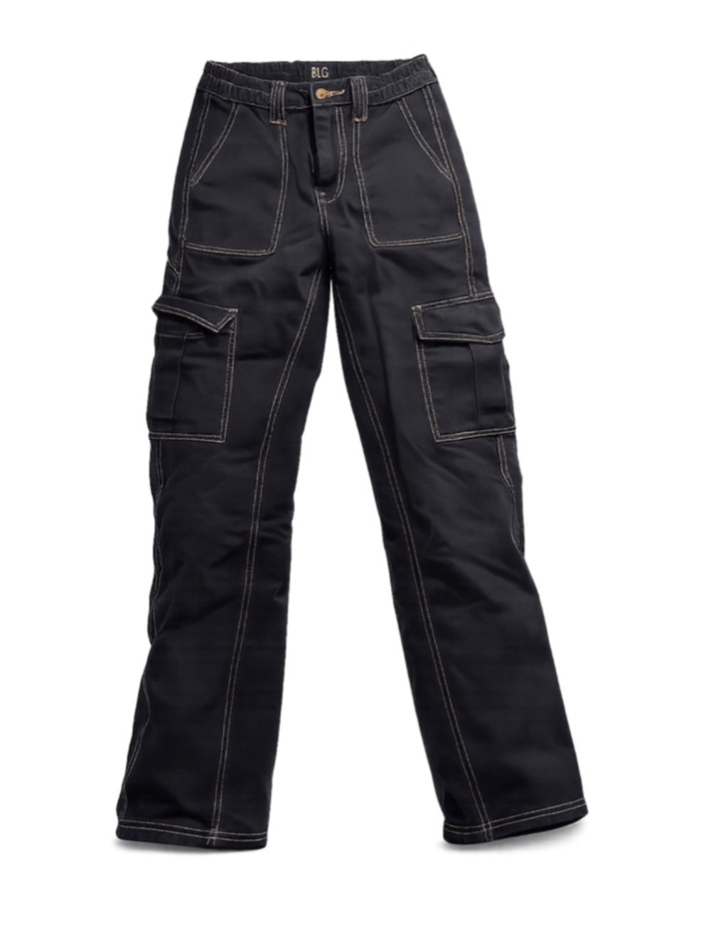 Women's BDG Urban Outfitters Black Cargo Pants with White Stitching Size 25
207